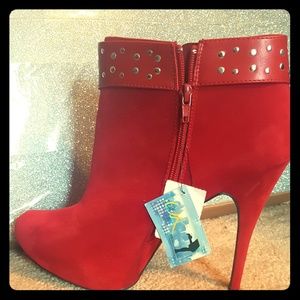 NWT Red Booties